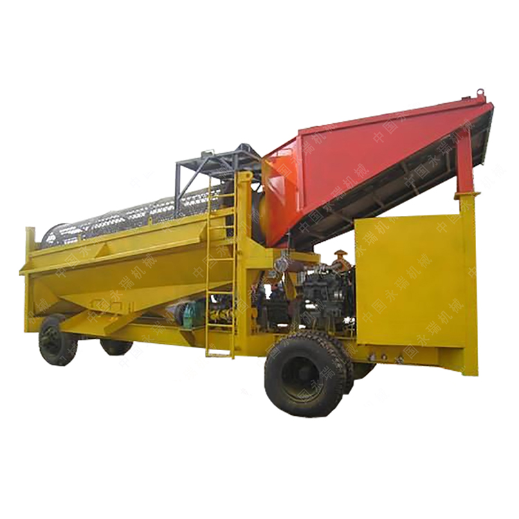 砂機設(shè)備 移動淘金車 滾筒篩